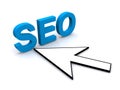 SEO sign with cursor arrow