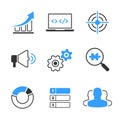 SEO simple vector icon set Royalty Free Stock Photo