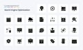 25 Seo Solid Glyph icon pack Royalty Free Stock Photo