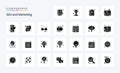 25 Seo Solid Glyph icon pack Royalty Free Stock Photo