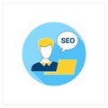 SEO specialist flat icon