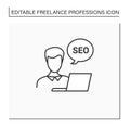 SEO specialist line icon