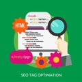 SEO Tag Optimation Conceptual Design Royalty Free Stock Photo