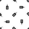 Seo tag pattern seamless black Royalty Free Stock Photo