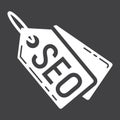Seo tags glyph icon, seo and development, sign