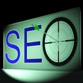 Seo Target Shows Search Engine Optimization And Promotion