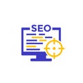 seo targeting icon on white