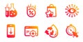 Seo targeting, Loyalty points and Artificial intelligence icons set. Vector