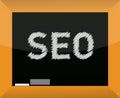 SEO title drawn with chalk Royalty Free Stock Photo