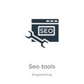 Seo tools icon vector. Trendy flat seo tools icon from programming collection isolated on white background. Vector illustration Royalty Free Stock Photo