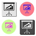 Seo Training, Flip chart. flat vector icon