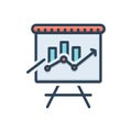 Color illustration icon for Seo Training, website and technology Royalty Free Stock Photo