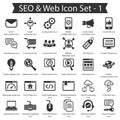 SEO & Web icon set 1 Royalty Free Stock Photo