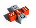 Seo web crossword Royalty Free Stock Photo