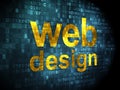 SEO web development concept: Web Design on digital Royalty Free Stock Photo
