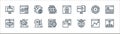 seo web development line icons. linear set. quality vector line set such as browser, globe, browser, browser, reload, earth globe