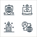 seo and web line icons. linear set. quality vector line set such as internet, price tag, laptop Royalty Free Stock Photo
