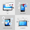 SEO web mobile concepts