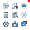 Seo and web opimization icons set