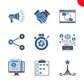 Seo and web opimization icons set