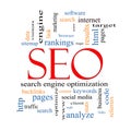 SEO Word Cloud Concept Royalty Free Stock Photo