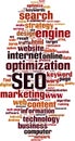 SEO word cloud Royalty Free Stock Photo