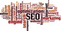 SEO word cloud Royalty Free Stock Photo