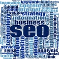 SEO word cloud Royalty Free Stock Photo