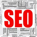 SEO word cloud Royalty Free Stock Photo