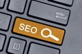 Seo word on keyboard button Royalty Free Stock Photo