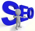 Seo Word Represents Internet Optimization Royalty Free Stock Photo