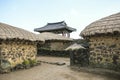 Seongeup Folk Village, Korean old traditional town in Jeju Island, South Korea Royalty Free Stock Photo