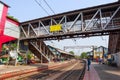 Seoraphuli, Howrah India - April 11, 2022: Howrah Suburban Railway, of Indian railway, is one of the busiest commuter rail systems