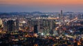 Seoul city at night Royalty Free Stock Photo