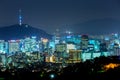 Seoul city at night