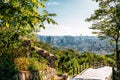 Seoul city panoramic view from Namsan Park walk way in Seoul, Korea Royalty Free Stock Photo