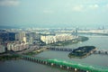 Seoul city street view from top in summer Royalty Free Stock Photo