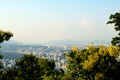 Seoul city street view from top in summer Royalty Free Stock Photo