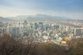 Seoul Cityscape View at N Seoul Tower in South Korea