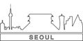 Seoul detailed skyline icon. Element of Cities for mobile concept and web apps icon. Thin line icon for website design and