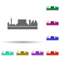 Seoul detailed skyline multi color icon. Simple glyph, flat vector of cities icons for ui and ux, website or mobile application