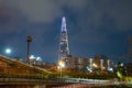 Seoul Han River Night View, Lotte Tower Royalty Free Stock Photo