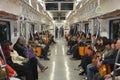 Inside view of Metropolitan Subway in Seoul,