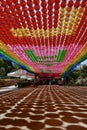 Seoul, Korea-April 26, 2017: Lanterns at Bongeunsa temple Royalty Free Stock Photo