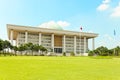 SEOUL, KOREA - AUGUST 14, 2015: South Korean capitol - The National Assembly Proceeding Hall - located on Yeouido island - Seoul, Royalty Free Stock Photo