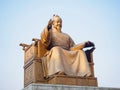 SEOUL, KOREA - MAR. 18, 2017: Statue of the King Sejong at Gwanghwamun square in Seoul, South Korea