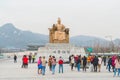 SEOUL, KOREA - March 7, 2016 : Statue of Sejong the Great, the k