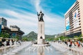 Admiral Yi Sun-Shin statue at Gwanghwamun square in Seoul, Korea