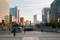 Gwanghwamun square Modern buildings and Seoul city view in Seoul, Korea