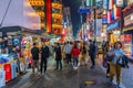 SEOUL, KOREA, OCTOBER 20, 2019: Nightlife at a street of Seoul, Republic of Korea Royalty Free Stock Photo